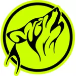 Tribal wolf tattoo vector color illustration