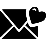 Love letter piktogram vektorbild