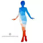 Blu silhouette di una donna