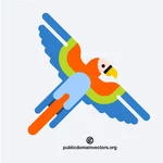 Colorful macaw vector clip art