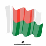 Madagaskar wapperende vlag