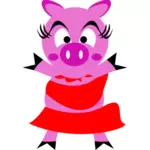 Image vectorielle de Madame cochon