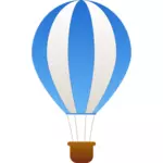 Gris et bleu vertical rayures graphiques vectoriels de hot air balloon