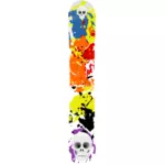 Colorful snowboard vector image