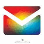Post ikon färgad siluett