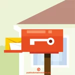 Caixa postal na frente da casa
