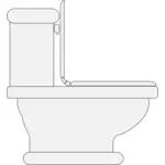 Toalett sete åpne vektorgrafikk utklipp