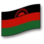 Viftande Malawis flagga vektorbild