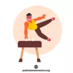 Homem fazendo exercício de ginástica
