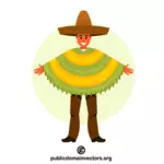Man wearing Mexican clothes