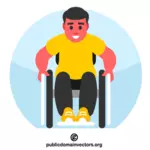 Ung man i rullstol