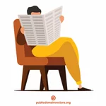 Człowiek czyta gazetę