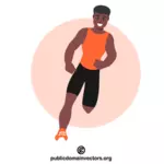 Muž běžící maraton