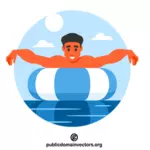 Плавание с надувным кругом