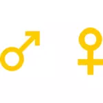 internationella symboler för manliga och kvinnliga vektor illustration