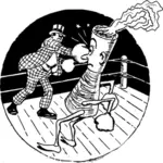 Man fights cigarette vector image
