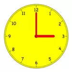 Prediseñada reloj analógico vector