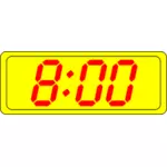 Immagine vettoriale di orologio digitale display