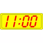 Digital clock display vector graphics