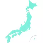 Hartă albastru din Japonia