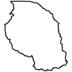 Vektorikuva Tansanian yhdistyneen tasavallan kartasta