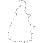 Tocantins region vector map drawing