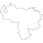 Mapa da Venezuela vetor clip-art