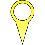 Immagine vettoriale pin giallo
