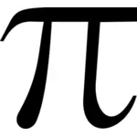 Vector illustration of maths pi symbol