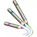 Coloring grafitt blyanter vektorgrafikk