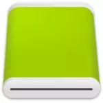 녹색 하드 디스크 드라이브 아이콘의 벡터 이미지