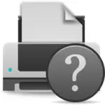 Imagem de vetor de pergunta ícone de impressora