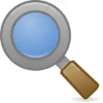 Vektor-Bild-Suche Symbol mit braunen Griff