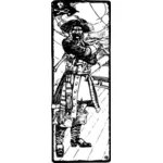 William Captain Kidd Pirat Vektorgrafik