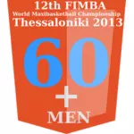 60 + FIMBA Meisterschaft Logo Idee Vektorgrafik