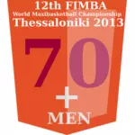 70 + FIMBA Championnat logo idée vector clipart