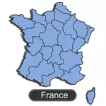 Kart over Frankrike
