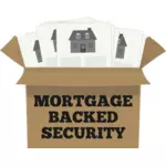 Mortgage backed Security-Zeichen-Vektor-illustration