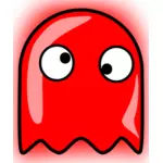 Red ghost icon vector image