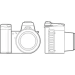 Orthographic vector drawing of camera