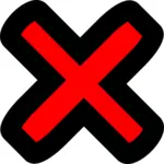 Červený kříž žádné vektorové ikony