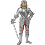 Средневековый рыцарь в доспехах