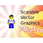 Animerte lego gutt vektor image