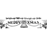 Merry X-mas banner vector clip art