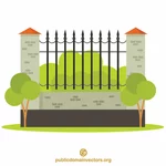 Metal fence barrier