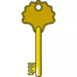 Vector image of old style decorative door key
