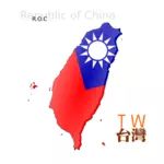 Mapa de imagem vetorial de Taiwan