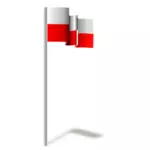 Flying flag of Poland vector image