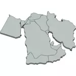Mapę Bliskiego Wschodu