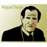 Vector drawing of poster of Miguel Torga
